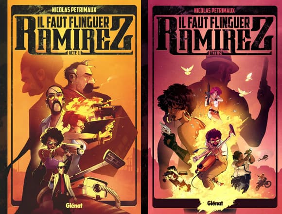 Les couvertures des deux premiers tomes de Il faut flinguer Ramirez de Nicolas Petrimaux 489201