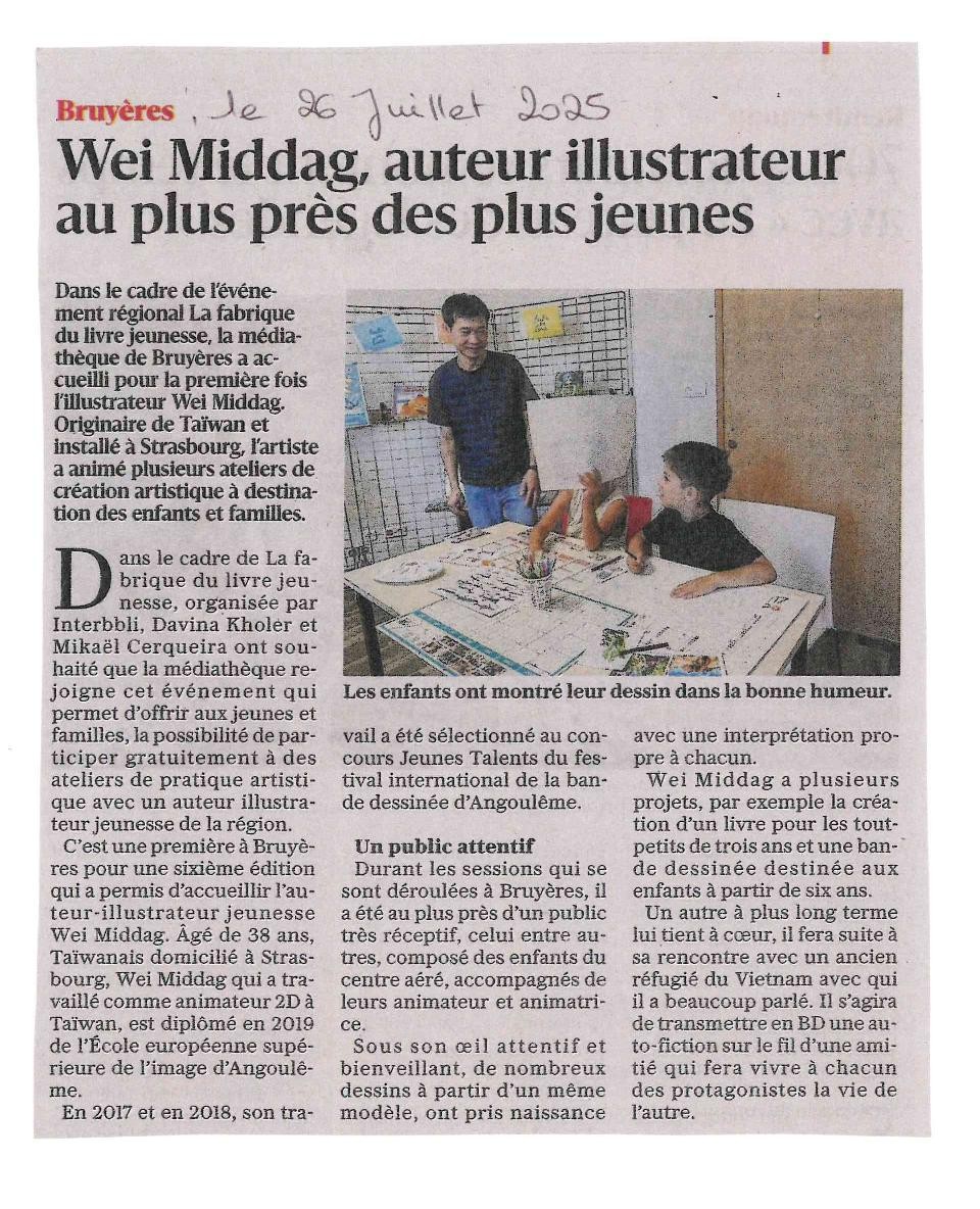 Wei MIDDAG à la médiathèque